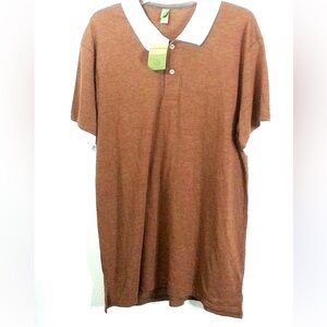 Alternative Earth Brown and Beige Polo Top🆕